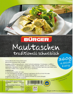 customers valued with cost Traditionell and an Burger provide of to are our Schwabisch excellent GERMANY We level service low (360g) for Maultaschen a who